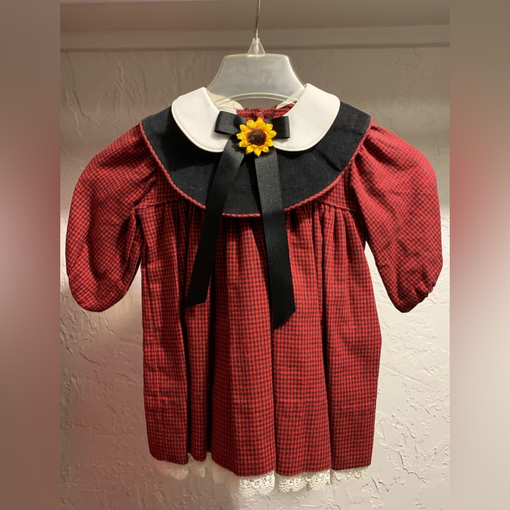 J.G HOOK Girls Classic Red and Black Dress
